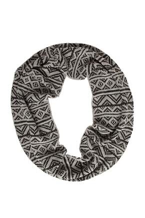 Mens SockShop Wool Mix Fairisle Snood Grey