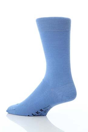 Mens 1 Pair Falke Sensitive Berlin Virgin Wool Left & Right Shaped Sock With Gentle Grip In 10 C