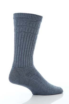 Mens 1 Pair HJ Hall Thermal Wool Softop Socks In 7 Colours Taupe 6-11