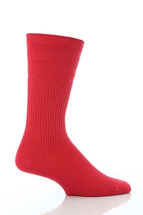 Mens 1 Pair HJ Hall Original Cotton Softop Socks In 6 Colours Navy 13-15