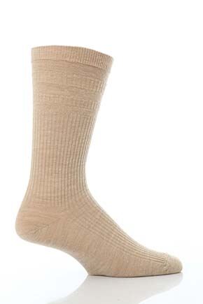 Mens 1 Pair HJ Hall Cushioned Sole Wool Softop Socks In 3 Colours Navy 11-13