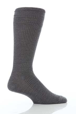 Mens 1 Pair HJ Hall Mid Calf Wool Softop Socks In 4 Colours Oatmeal