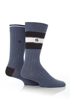 Mens 2 Pair Jeff Banks Lincoln Socks In 4 Colours Charcoal
