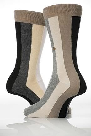 Mens 1 Pair Burlington Colford Vertical Striped Sock In 1 Colour