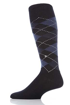 Mens 1 Pair Burlington Preston Soft Acrylic Knee High Socks In 8 Colours Blackcurrent 40-46