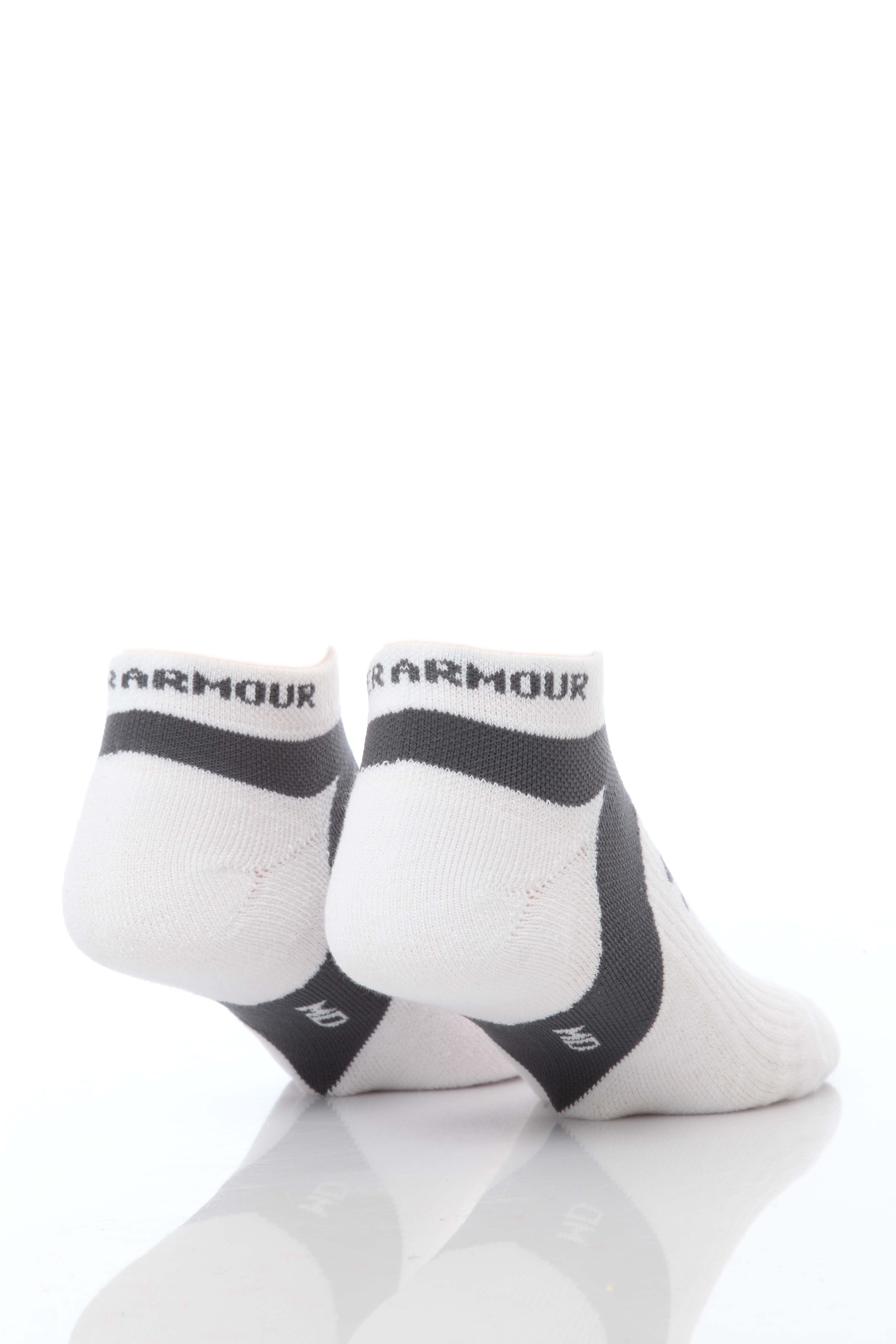 Mens 1 Pair Under Armour 'Armourblock' Streamline No Show Running Socks In 2 Colours White M