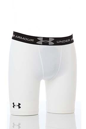 Mens 1 Pair Under Armour 'HeatGear' Compression Shorts In 2 Colours White L