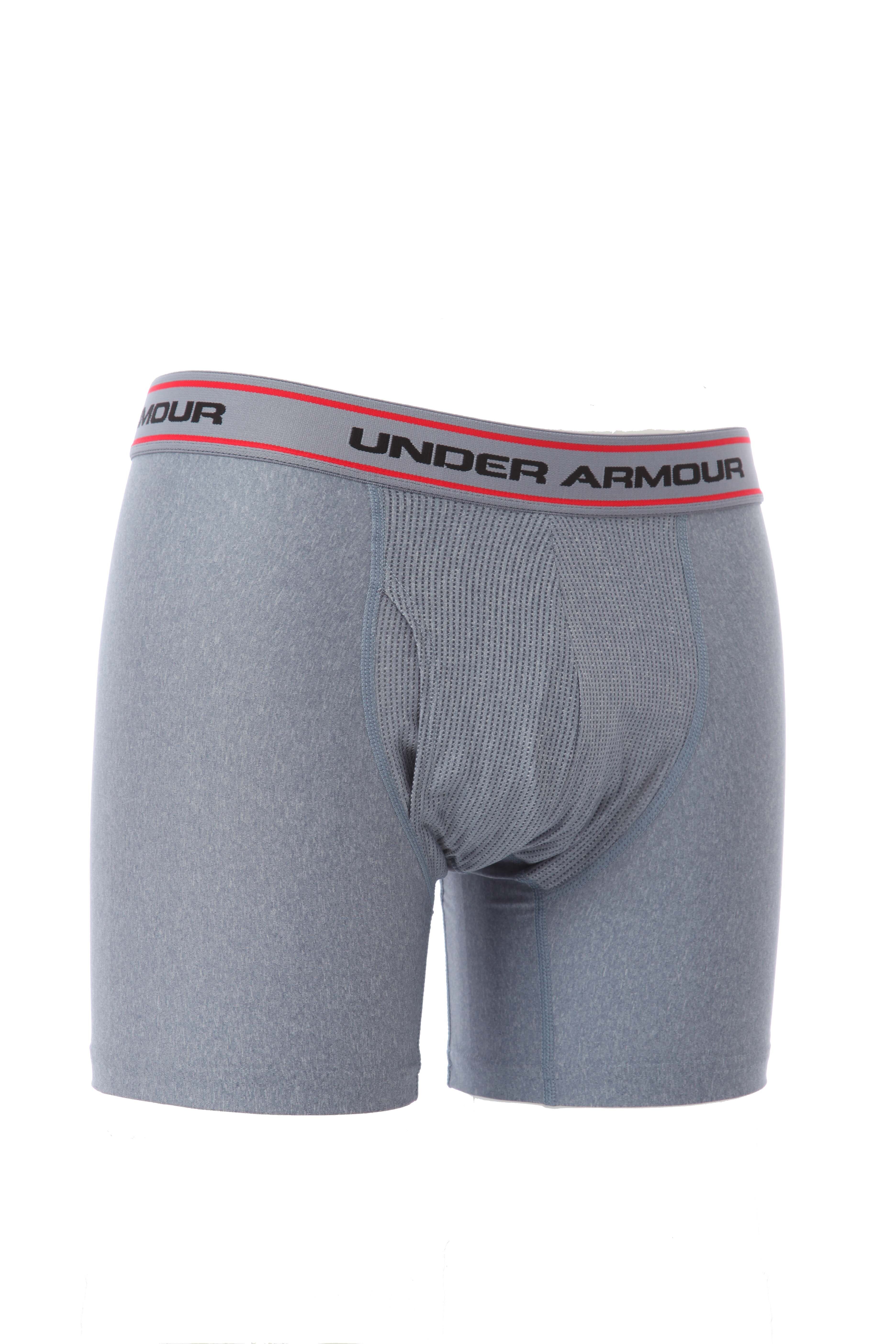 Mens 1 Pair Under Armour 'O' Series BoxerJock 6-Inch Inseam Boxers In 3 Colours Black L