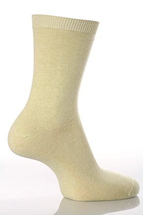 Ladies 1 Pair Levante Soft Cotton Crew Sock 33% OFF Mint