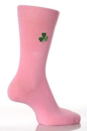 Ladies 1 Pair SockShop Individual Nations Pink Embroidered Socks - 4 To Choose From Ladies St George