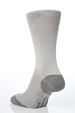 Mens 1 Pair Falke Ergonomic Casual Socks In 3 Colours Black 10-11