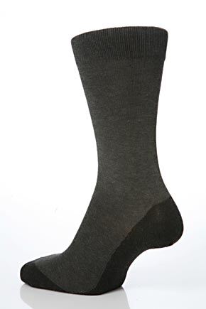 Mens 1 Pair Falke Ergonomic Classic Socks In 3 Colours Anthracite 8.5-9.5