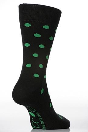 Ladies & Mens 1 Pair NSPCC Spotty & Embroidered Sock. Cruelty To Children Must Stop. FULL STOP .. 75p goes towards helping vulnerable children
