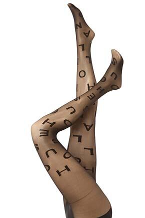 Ladies 1 Pair House of Holland for Pretty Polly Alphabet Tights