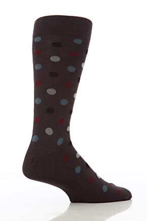 Mens 1 Pair Pantherella Spots Socks In 3 Colours Navy M