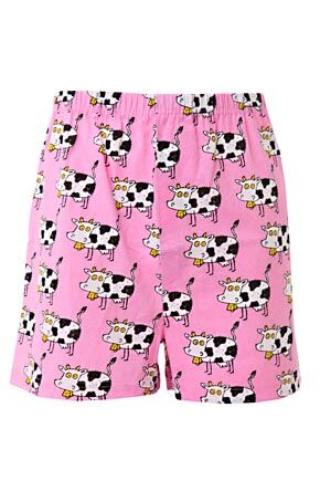 Mens 1 Pair Magic Boxer Shorts In Cow Pattern Cow S