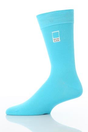 Ladies 1 Pair Pantone Seasonal Cotton Rich Ankle Sock In 8 Colours Blue Atoll