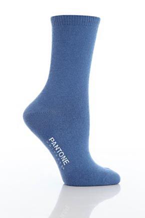 Ladies 1 Pair Pantone Angora Ankle Socks With White Transfer Pantone Logo In 6 Colours