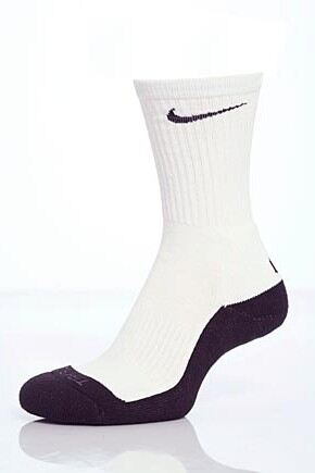 Mens & Ladies 1 Pair Nike Basketball Essentials Cushioned Crew Socks White Large
