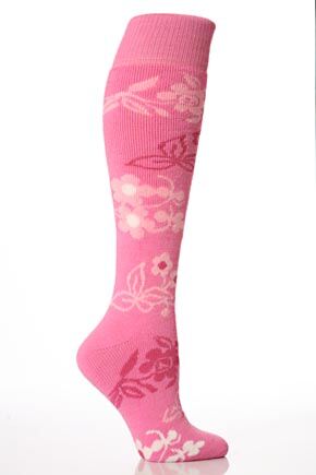 Ladies 1 Pair Elle Winter Activity & Ski Socks In 2 Colours Teal