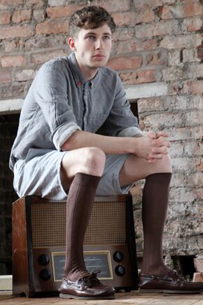 Mens 1 Pair Pringle of Scotland 100% Cashmere Fine Rib Knee High Socks In 4 Colours