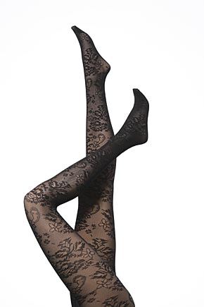 Ladies 1 Pair Aristoc Lacey Tights 50% OFF Black S-M