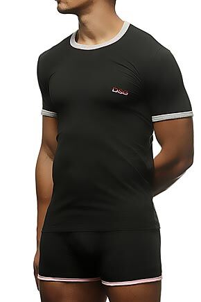 Mens D&G Underwear Tournament Round Neck T Shirt 50% OFF White Small