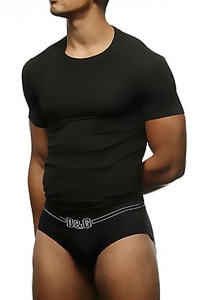 Mens D&G Underwear Skin Sensation Round Neck T Shirt 50% OFF White Small