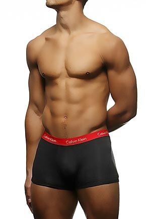 Mens 1 Pair Calvin Klein Black Pro Stretch Trunk Cotton Boxer Shorts Black