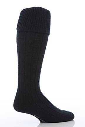 Mens 1 Pair Scott Nichol Shetland Wool Rib Shooting Socks In 7 Colours Rusticana L