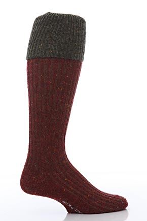 Mens 1 Pair Scott Nichol Wool & Alpaca Tweed Shooting Socks In 4 Colours