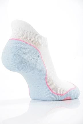 Ladies 1 Pair Elle Cotton Performance Trainer Liner In 7 Colours Lovely Lilac Lilac