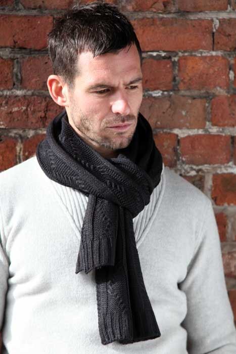 Mens Fraas Acrylic Scarf In 5 Colours Blue