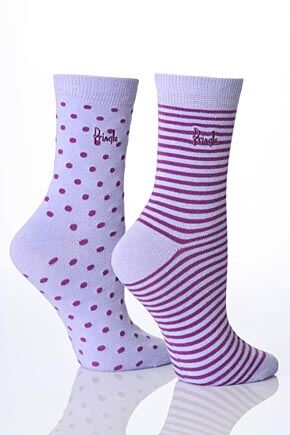 Ladies 2 Pair Pringle Sadie Striped and 