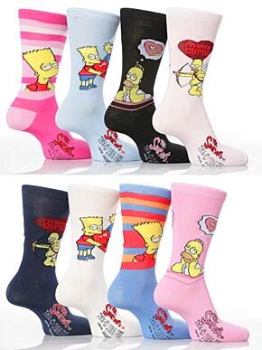 Ladies 3 Pairs TM The Simpsons Socks