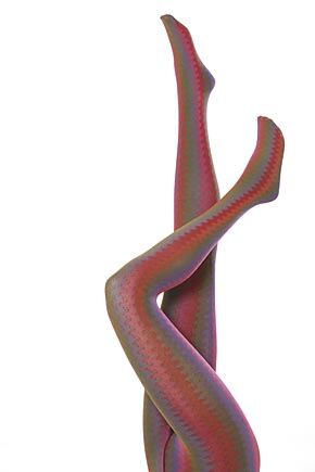Ladies 1 Pair SockShop Multi Colour Tights 75percent OFF Large Multi Coloured
