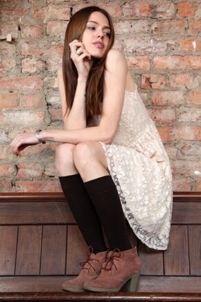 Ladies 1 Pair Elle Organic Cotton Knee High Socks In 6 Colours Charcoal