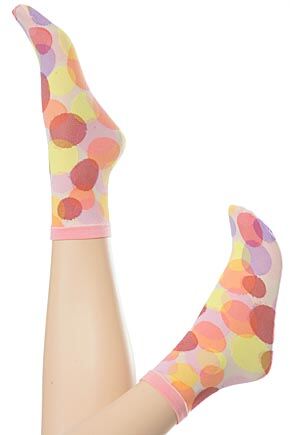 Ladies 1 Pair SockShop Multi Spot Design Ankle Highs - 75% OFF