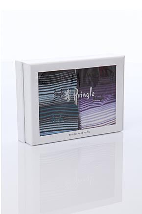Ladies 3 Pair Pringle Madeleine Socks Gift Box 25% OFF