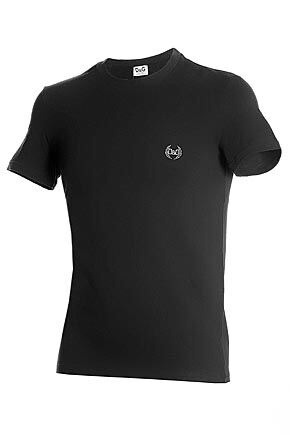 Mens D&G Underwear Daily Cotton Round Neck T Shirt 50% OFF White Medium