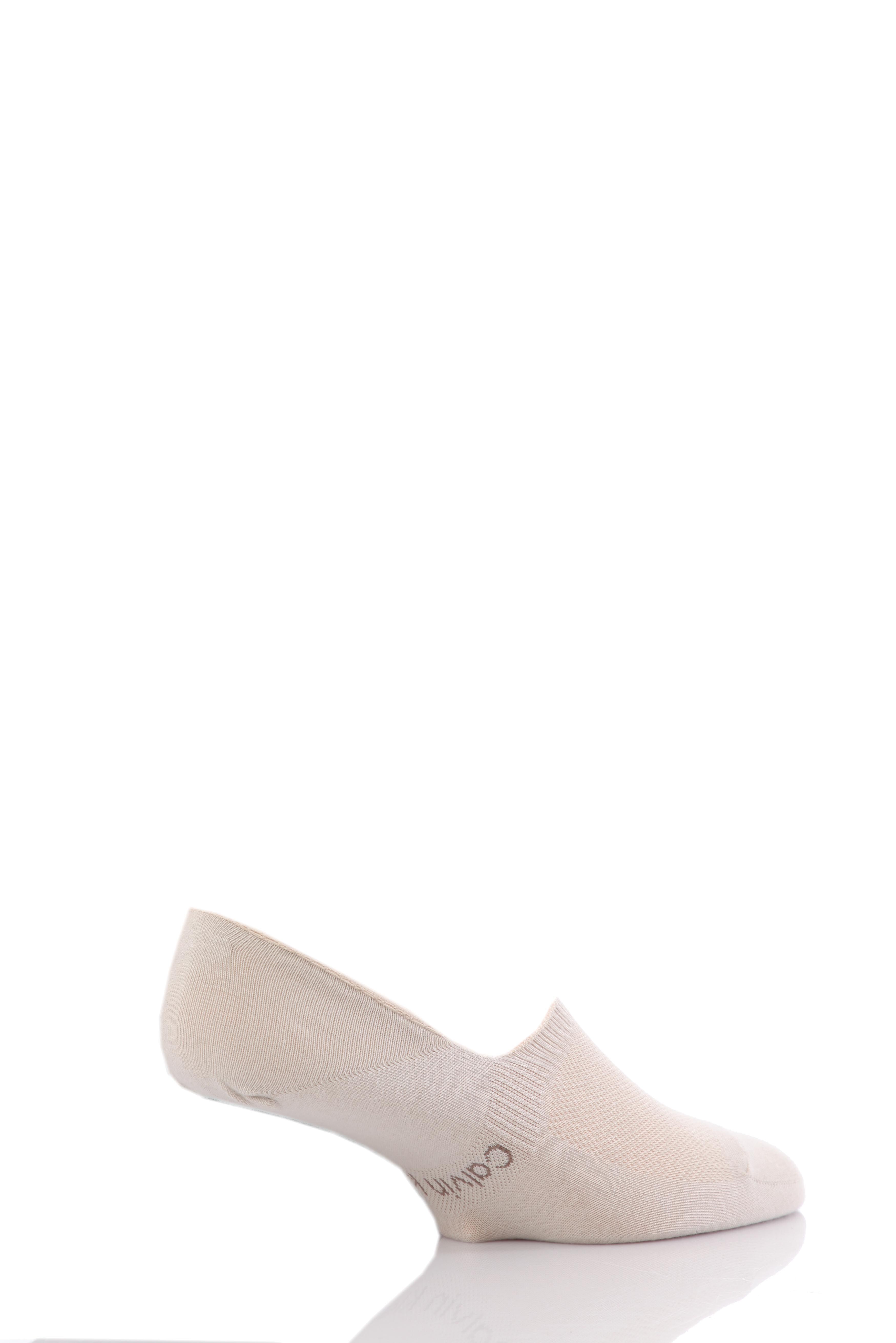 Mens 2 Pair Calvin Klein No Show Shoe Liners In 2 Colours