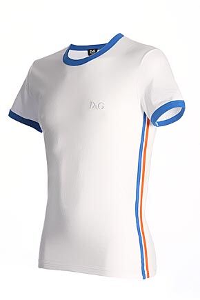 Mens D&G Underwear Twister Round Neck T Shirt In 2 Colours 25% OFF White-Rose X-Large