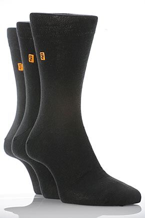 Mens 3 Pair Farah F Tab Plain Sock With Gentle Grip In 3 Colours