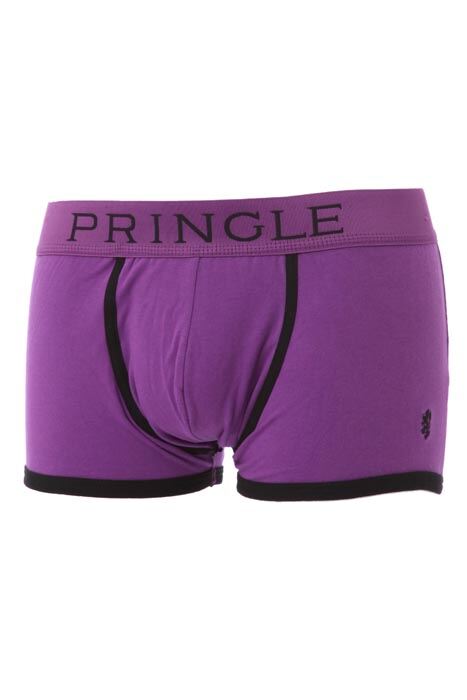 Mens 1 Pair Pringle Of Scotland Fashion Trunk With Contrast Waistband & Binding In 3 Colours Tur