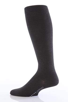 Mens 1 Pair Falke Support Light Knee High Socks In 3 Colours Dark Navy 43-44