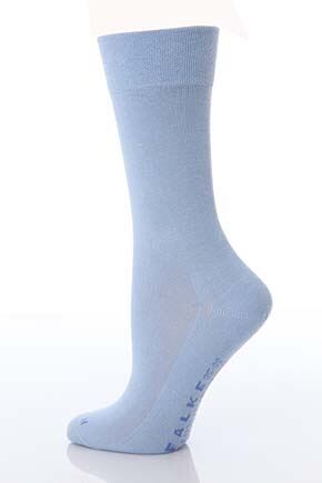 Ladies 1 Pair Falke Sensitive Malaga Anatomically Shaped Left And Right Mercerised Cotton Socks 33% 