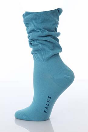Ladies 1 Pair Falke Cotton Slouch Sock In 5 Colours Black 5.5-8