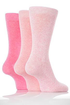 Ladies 3 Pair Pringle Tiffany Plain Trouser Sock In 5 Colours Dk Pink Pink Lt Pink