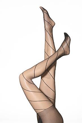 Ladies 1 Pair Silky Party Tights - Cha Cha Cha Spiral Glitter