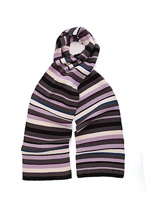 Ladies Fraas Striped Scarf 25% OFF Mid Grey